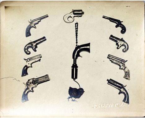 Warhol, Andy (1928 Pittsburgh- New York 1987) Guns aus der Serie "Guns &amp; Knifes". Gelatin Silver Print (Randmängel, gebrä