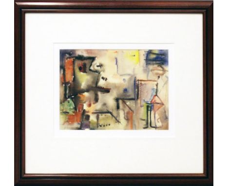 Hennig, Albert (1907 Leipzig - Zwickau 1998) Ohne Titel. Aquarell, li. u. mit Bleistift sign. Ca. 20x 29 cm. PP., R., ca. 43x