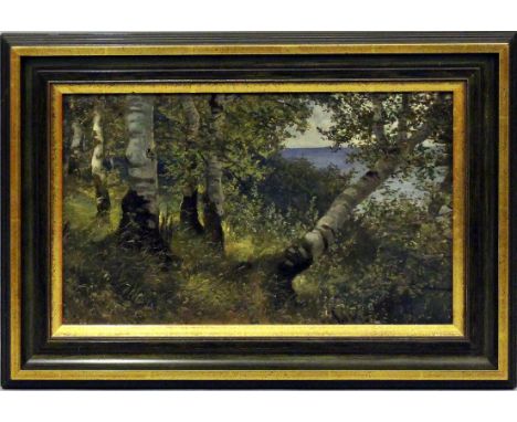 Bachmann, Alfred (1863 Dirschau-Ambach 1956) "Sassnitz (Rügen)", so verso betitelt, sign., dat. (18)87, bez. Rügen und weiter