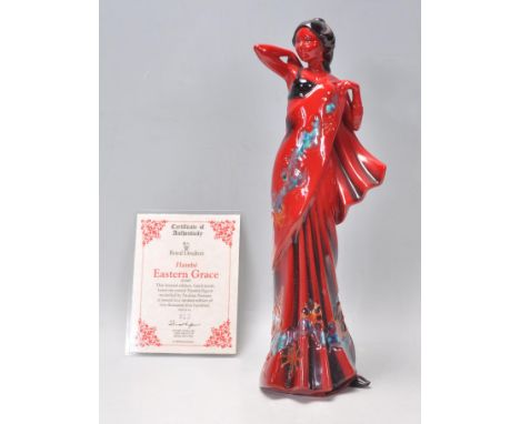 Flambe - A Royal Doulton ceramic limited edition figure:&nbsp;Eastern Grace HN3683 in the Flame pattern. Edition No. 813 / 25