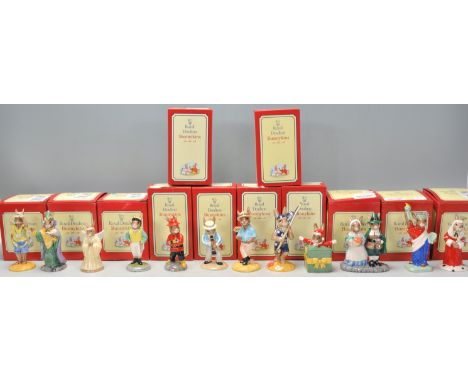 A group of twelve Royal Doulton Bunnykins ceramic figures to include&nbsp;Tourist DB 190, Mystic Bunnykins DB 197,&nbsp;Angel