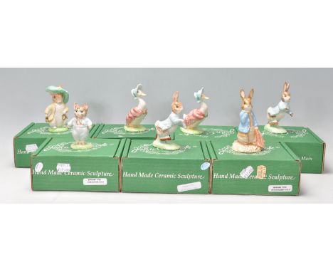 A group of seven Beswick Beatrix Potter ceramic figurines to include Benjamin Button, Tom Kitten, Jemima Puddle-duck, Peter R