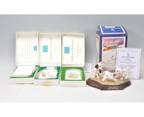 A mixed group of Disney Royal Doulton ceramic wares to include 101 Dalmatians 'Patch, Rolly &amp; Freckles' limited edition 2
