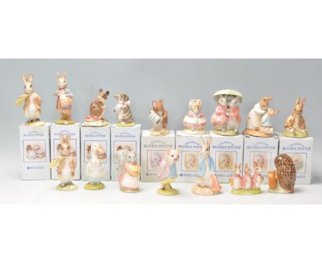 A group of sixteen Royal Doulton Brambley Hedge ceramic figurines to include Benjamin at a Lettuce, Mr Drake Puddle Duck, Goo
