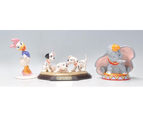 A group of three Disney Royal Doulton ceramic figures to include The Mickey Mouse Collection 'Daisy Duck' MM4,&nbsp;101 Dalma