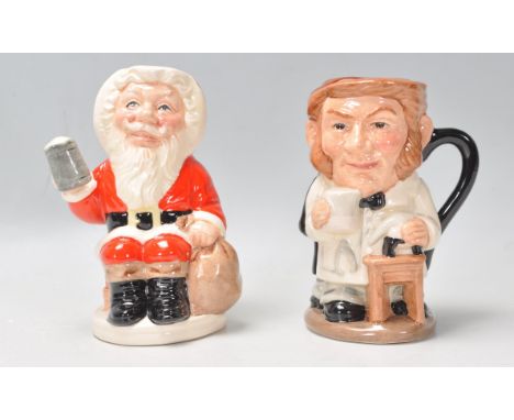 Two Royal Doulton ceramic Character / Toby jugs to include Father Christmas D6940 limited edition 1137 / 3500. Together with 