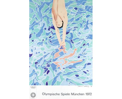 David Hockney R.A. (British, born 1937)Olympische Spiele München 1972 Lithographic poster printed in colours, 1970, on wove, 