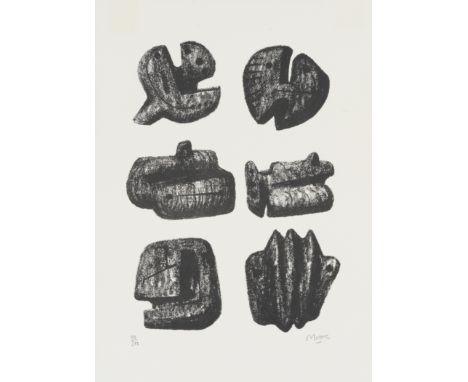 Henry Moore O.M., C.H. (British, 1898-1986)Six Stones (Cramer 300) Lithograph printed in black, 1973, on wove, signed and num