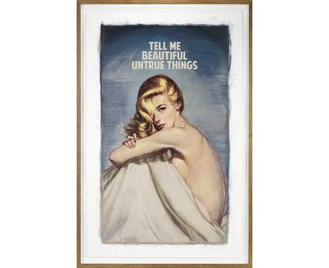 The Connor Brothers (British, born 1968)Tell Me Beautiful Untrue Things Giclée print in colours with hand-colouring and varni