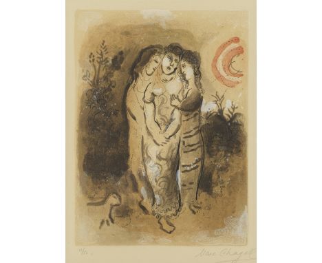 Marc Chagall (Russian/French, 1887-1985)Naomi and her Daughters-in-Law, from 'Drawings for the Bible' (M. 245) Lithograph pri