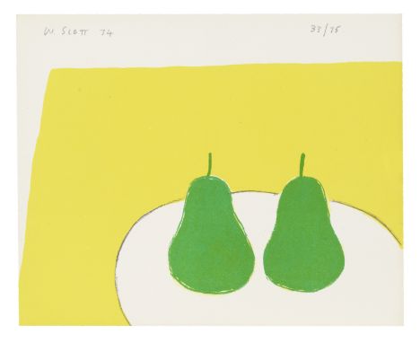 William Scott R.A. (British, 1913-1989)Green Pears (Archeus 51) Lithograph printed in colours, 1974, on wove, signed, dated a