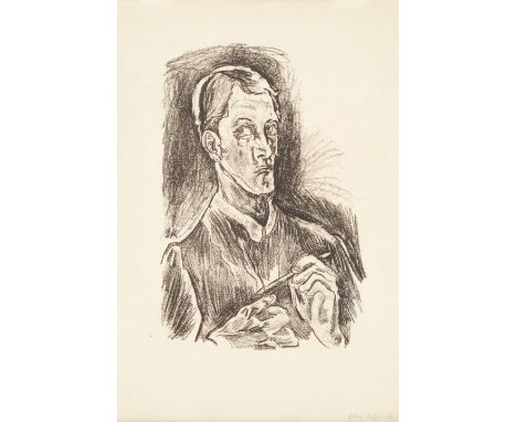 Oskar Kokoschka (Austrian, 1886-1980)Selbstbildnis (Brustbild mit Zeichenstift)  (Wingler &amp; Welz  58) Lithograph printed 