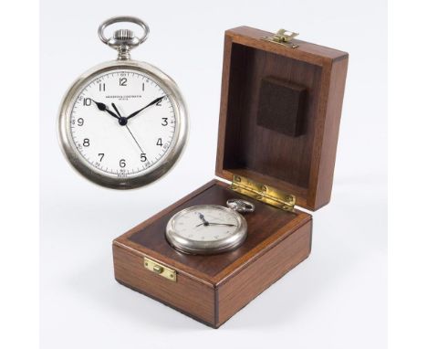             Taschenuhr-Chronometer in SilberVACHERON &amp; CONSTANTIN. Werk-Nr. 455039, Gehäuse-Nr. 286445. 925er Silber, Sil