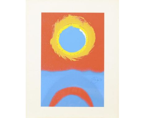   PIENE, Otto(1928 Bad Laasphe - 2014 Berlin) "Hundertblatt 14 zum Hundertdruck 14"Farbsiebdruck auf Kupferdruckbütten. Bleis