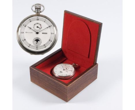             Taschenuhr-Chronometer in SilberZENITH. Referenz-Nr. 07 0050 148. 925er Silber. ø 60 mm. 190 Gramm.             B