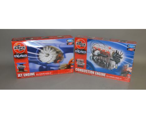 2 boxed Airfix kits; #A42509 Combustion Engine (still sealed in box) and #A20005 Jet Engine which has some parts loose and so