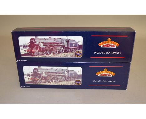 OO Gauge. 2 boxed Bachmann&nbsp; 4-6-0 Standard Class 5MT unlined black Steam Locomotives, 32-505 '73069' with BRIC Tender (W