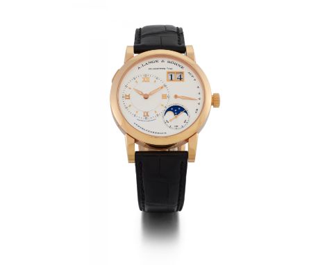 A. LANGE &amp; SÖHNELange 1 Mondphase. Art der Uhr: Armbanduhr. Herkunft: Deutschland, Glashütte. Datierung: 2004. Werk: Hand