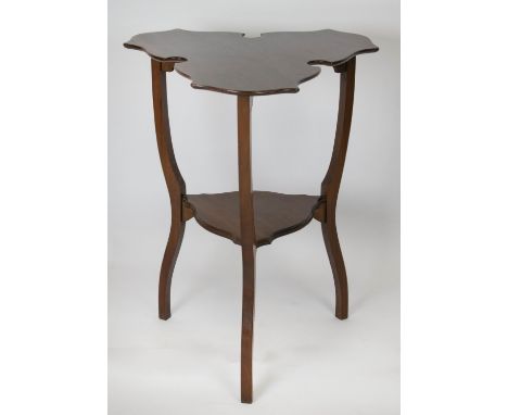 OCCASIONAL TABLE, 72 cms H x 58 cms W, Edwardian walnut, circa 1905, with unusual shaped top. 