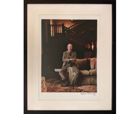 ROLLING STONES, photograph of Charlie Watts at Mick Jagger's old house, Stargroves on 9/10/2010, 52cm x 36cm, signed by photo