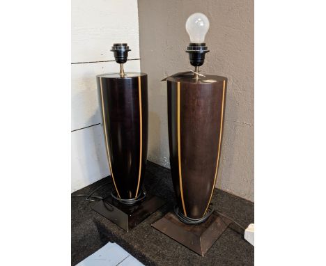 SAMI SADER TABLE LAMPS, a pair, 52cm H. (2) 