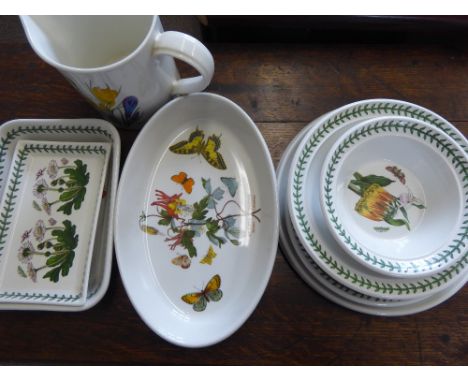 A Miscellaneous Quantity of Portmeirion 'Botanic Garden', comprising six dinner plates (af), four dessert and four soup, four