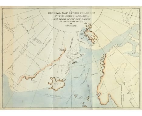 Manby (George William). Journal of a Voyage to Greenland, in the Year 1821, 1st edition, G. and W. B Whittaker, 1822, folding