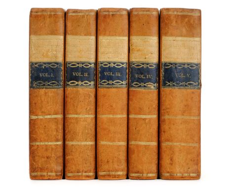 Pratt [Samuel Jackson]. Family Secrets; Literary and Domestic, 5 volumes, 1st edition, printed for T. N. Longman, 1797, volum