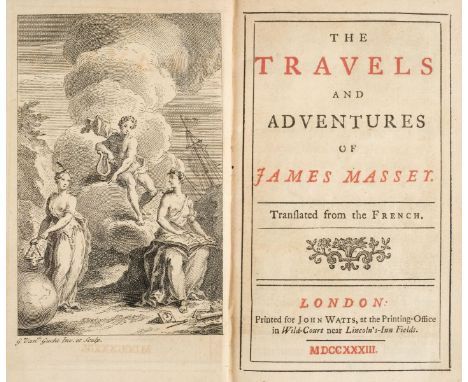 [Tyssot de Patot, Simon]. The Travels and Adventures of James Massey, Translated from the French [by Stephen Whatley], 1st ed