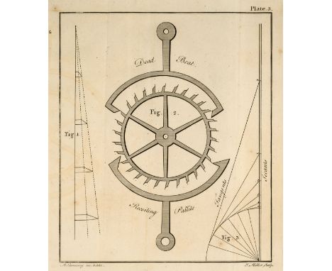Cumming (Alexander). The Elements of Clock and Watch-Work, adapted to Practice. In two essays, 1st edition, printed for the a