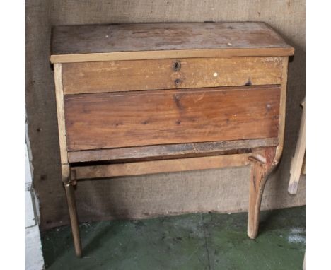 A vintage wooden grain/flour bin 