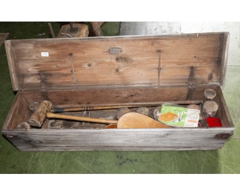 A vintage Jaques & Sons of London croquet set