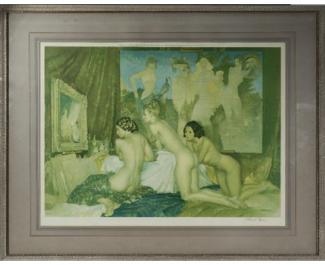 William Russell Flint - A Frost and Reed proof print dated 1951 signed in pencil bottom right 'The Model Goddesses.  Image si