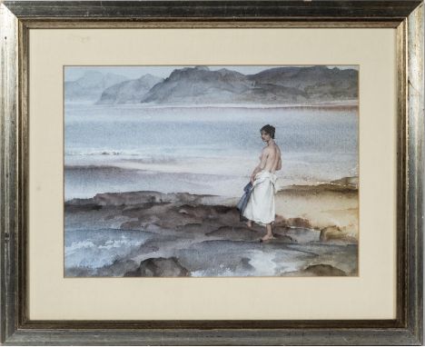 William Russell Flint - a framed print 'Jemima in Anglesey' Image size 25cm 35cm