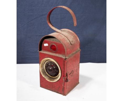 A 1960's workman's road lamp