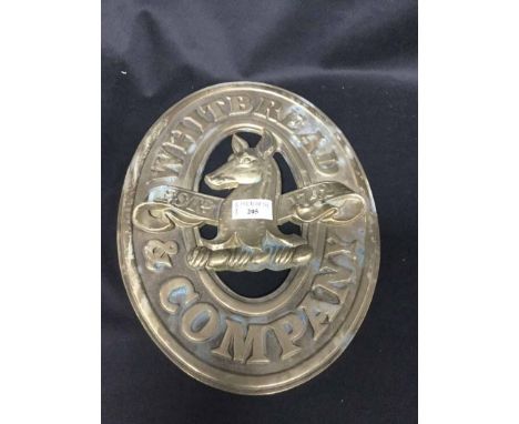 VINTAGE BRASS WALL PLAQUEWhitbread & Company 