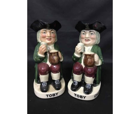 TWO ROYAL DOULTON LADY FIGUREStogether with three Toby jugs, a Lladro figure and one other figure