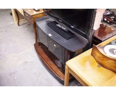 A TWO TIER TV. STAND AND A VIDEO RECORDER AND DVD PLAYER 