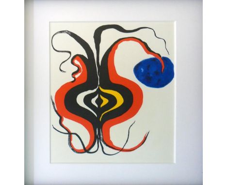 ALEXANDER CALDER, 'Bulbe', 1966, lithograph in colours, Derrier le Miroir nº 156, 38cm x 27cm, framed and glazed. 