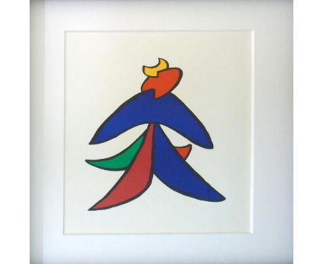 ALEXANDER CALDER, 'Lune jaune et porc qui pique', 1963, lithograph in colours, Derrier le Miroir nº 141, 38cm x 27cm, framed 