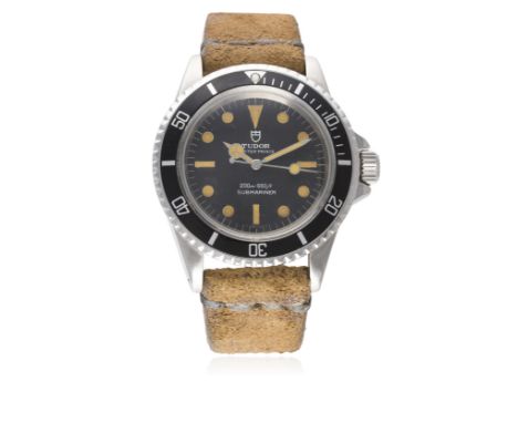 A RARE GENTLEMAN'S STAINLESS STEEL ROLEX TUDOR OYSTERPRINCE SUBMARINER WRIST WATCH CIRCA 1970, REF. 7016/0
D: Black dial with