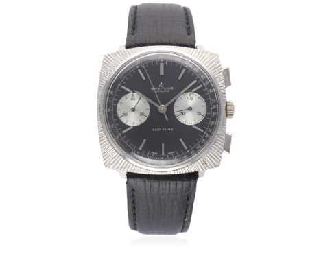 A GENTLEMAN`S BREITLING TOP TIME CHRONOGRAPH WRIST WATCH CIRCA 1970, REF. 2007
D: Black dial with silver batons &amp; hands, 