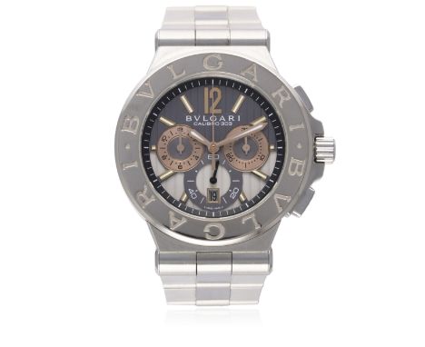 A GENTLEMAN'S STEEL &amp; WHITE GOLD BULGARI CALIBRO 303 AUTOMATIC CHRONOGRAPH BRACELET WATCH CIRCA 2010, REF. DG 42 SWG CH
D