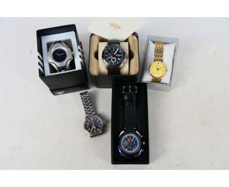 A collection of wrist watches to include Adidas, Fossil, Constant and other, predominantly boxed. [W]