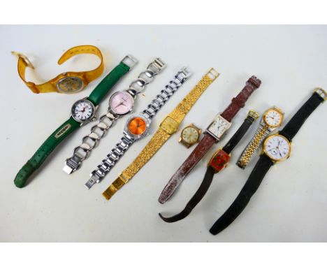 A collection of wrist watches to include Rotary, Seiko, Swatch and other. [W]