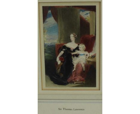 After Sir Thomas Lawrence (1769-1830), watercolour - portrait of The Duchess of Argyll and The Duchess of Sutherland, 13.5cm 