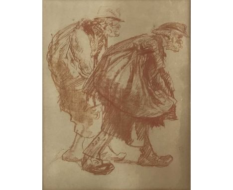 *Sir Frank Brangwyn (1867-1956) lithograph - Beggars, 37cm x 29cm, in glazed frame Provenance: Acquired from the artist, almo