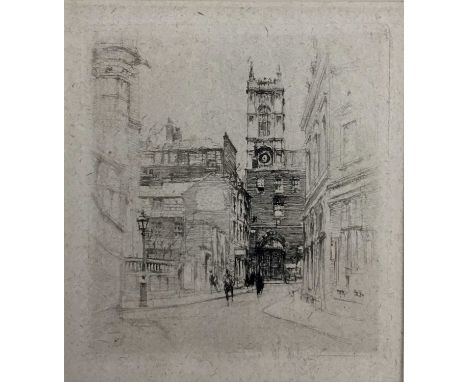 William Walcott (1874-1943) four signed architectural etchings, each mounted, various sizes (4)