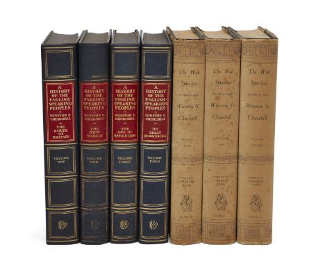 Churchill, Winston S., A History of the English-Speaking Peoples, `Chartwell` edition first printing, 4 Vols., dark blue clot