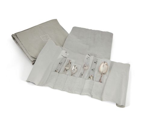 Four individual sets of Italian flatware by CESA 1882, Alessandria, stamped 800, of recent manufacture, each set comprising: 